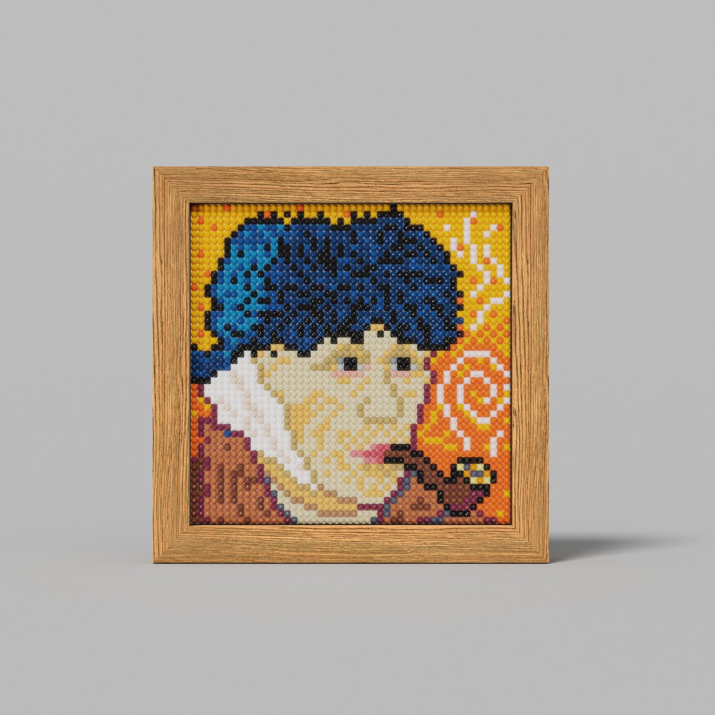 48*48 Dot Handmade Diamond Painting Van Gogh Self-Portrait Smoking Pipe Custom Romantic Gift