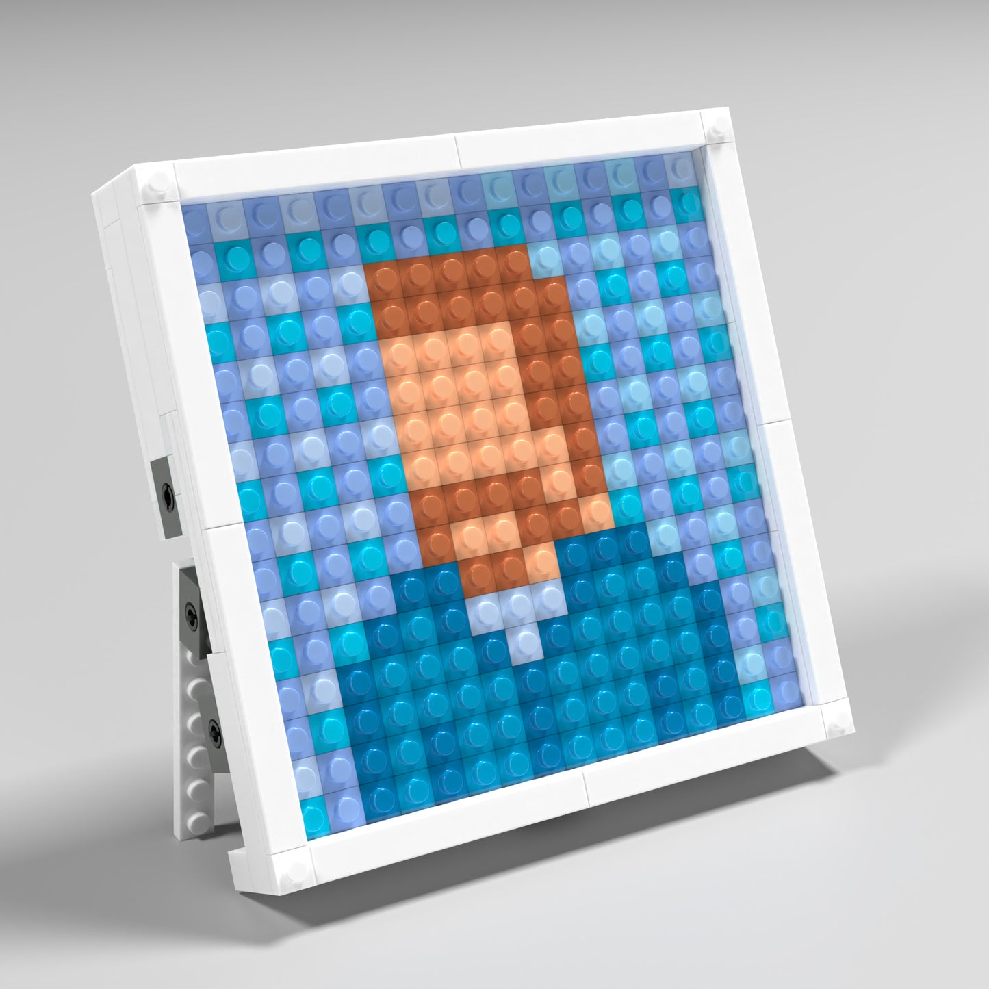 Pixel Art of Van Gogh's Self-Portrait Compatible Lego Set - An Abstract Decoration to Ignite Passion for Arts