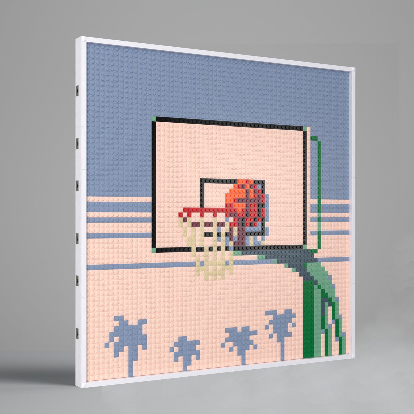 Basketball Frame Compatible LEGO Artwork (64*64 dots, Assembled Frame)