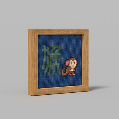 48*48 Dot Handmade Diamond Painting Chinese Zodiac Monkey Customized Chinese Traditional Culture Artwork  The Best Gift for Monkey Friends