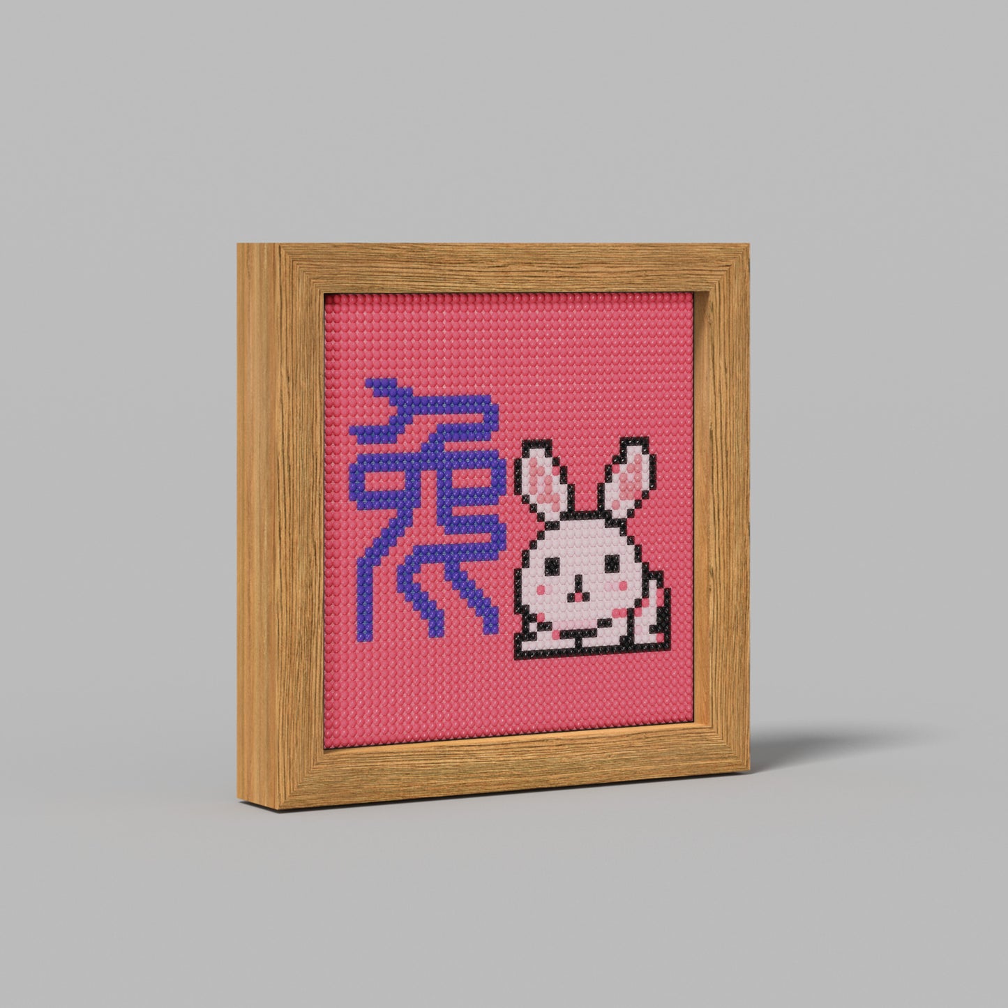 48*48 Dot Handmade Diamond Painting Chinese Zodiac Rabbit Customized Chinese Traditional Culture Artwork  The Best Gift for Rabbit Friends