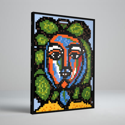 Pablo Picasso's Girl with Green Hair Compatible with Lego DIY Pixel Art Blocks Set with Frame