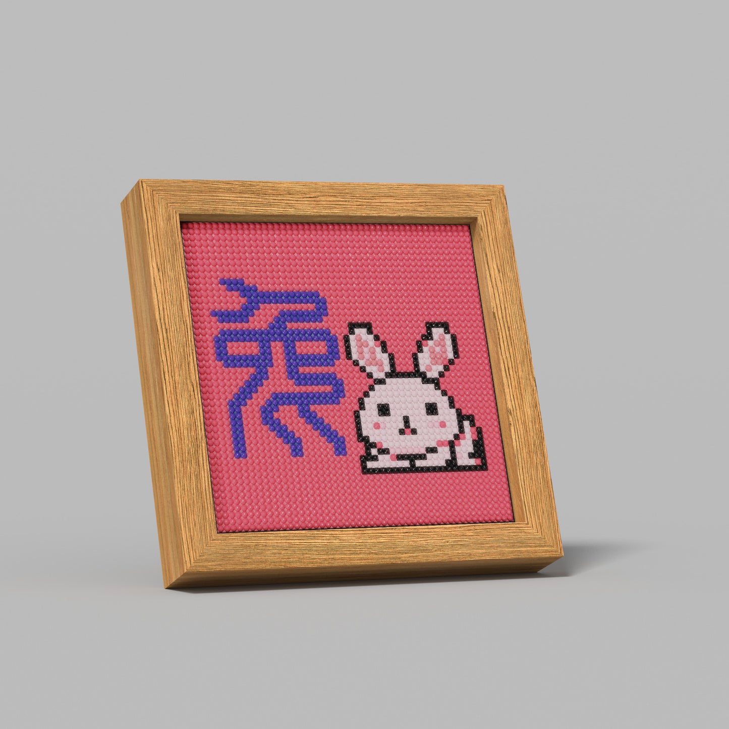 48*48 Dot Handmade Diamond Painting Chinese Zodiac Rabbit Customized Chinese Traditional Culture Artwork  The Best Gift for Rabbit Friends