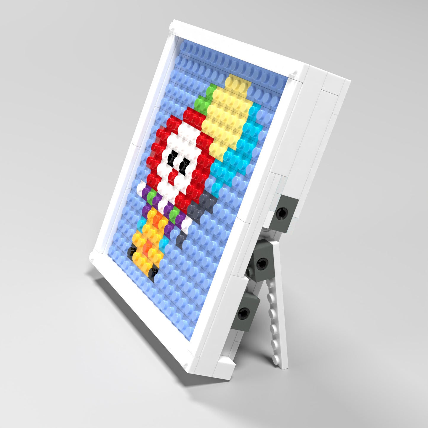 Pixel Art of Clown with Balloon Compatible Lego Set - A Whimsical Decoration to Lighten Up Your Space