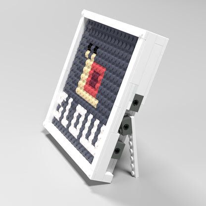 Pixel Art of Snail Compatible Lego Set - An Abstract Decoration with ‘SLOW’ Message