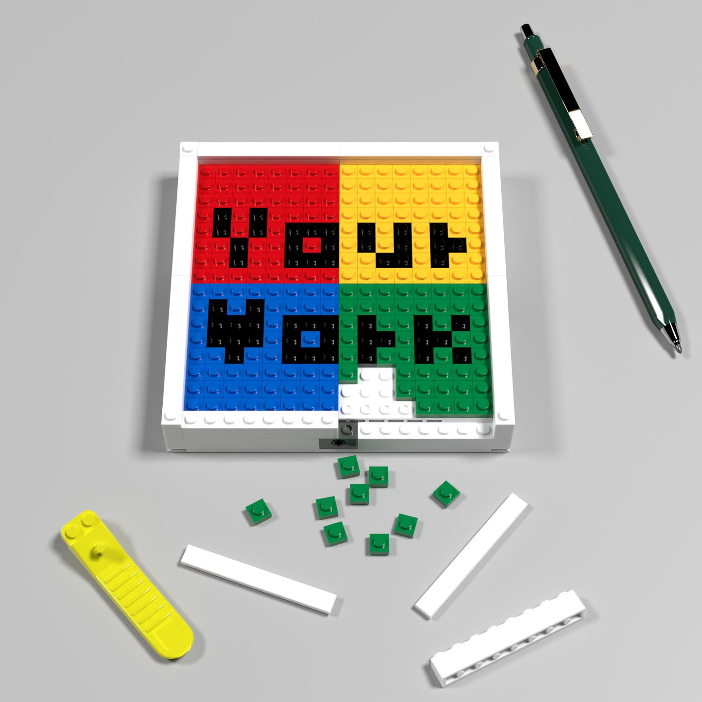 Customize a 16*16 Pixel Building Brick Mosaic - We'll Ship Based on Your Design!