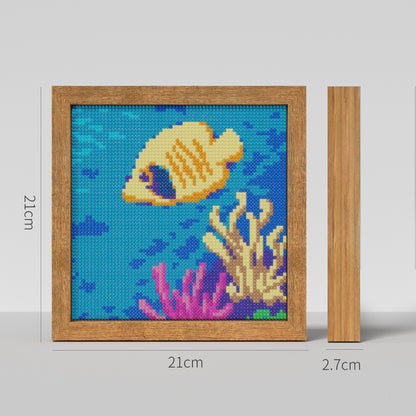 64x64 Pixel "Tropical Fish" Diamond Painting Cross Stitch Kit