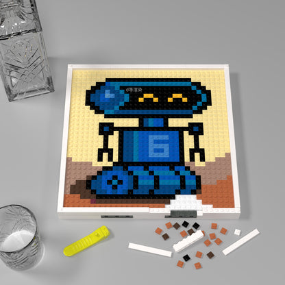 32*32 Compatible Lego Pieces Cartoon Robot Pixel Art