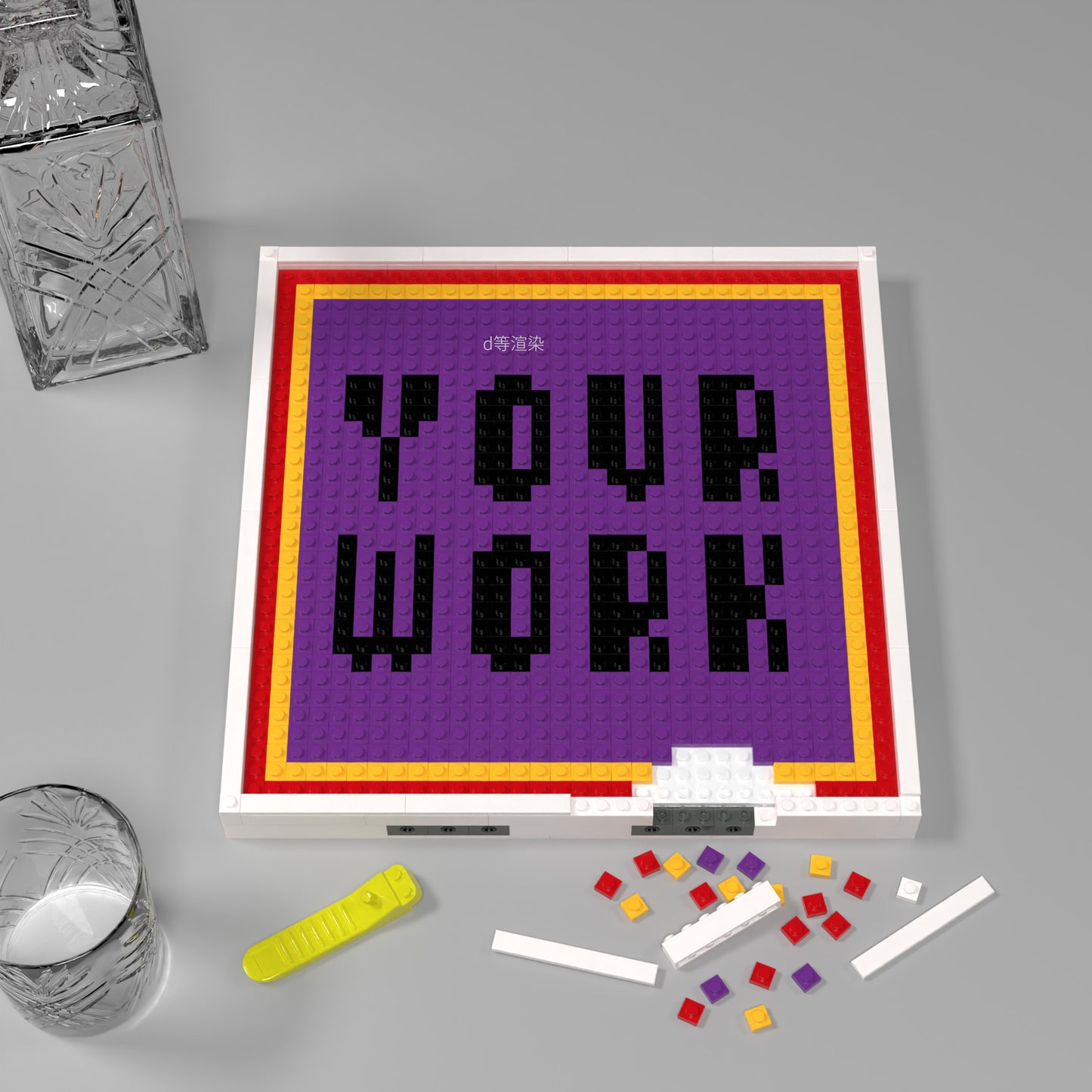 Customize a  32x32 Pixel Building Brick Mosaic Art Kit- We'll Ship Based on Your Design!