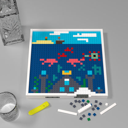 32*32 Compatible Lego Pieces "Extremely Abstract Underwater World" Pixel Art