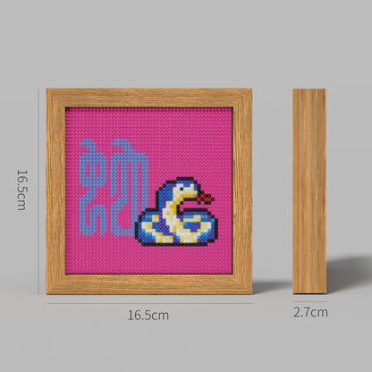48*48 Dot Handmade Diamond Painting Chinese Zodiac Snake Customized Chinese Traditional Culture Artwork  The Best Gift for Snake Friends