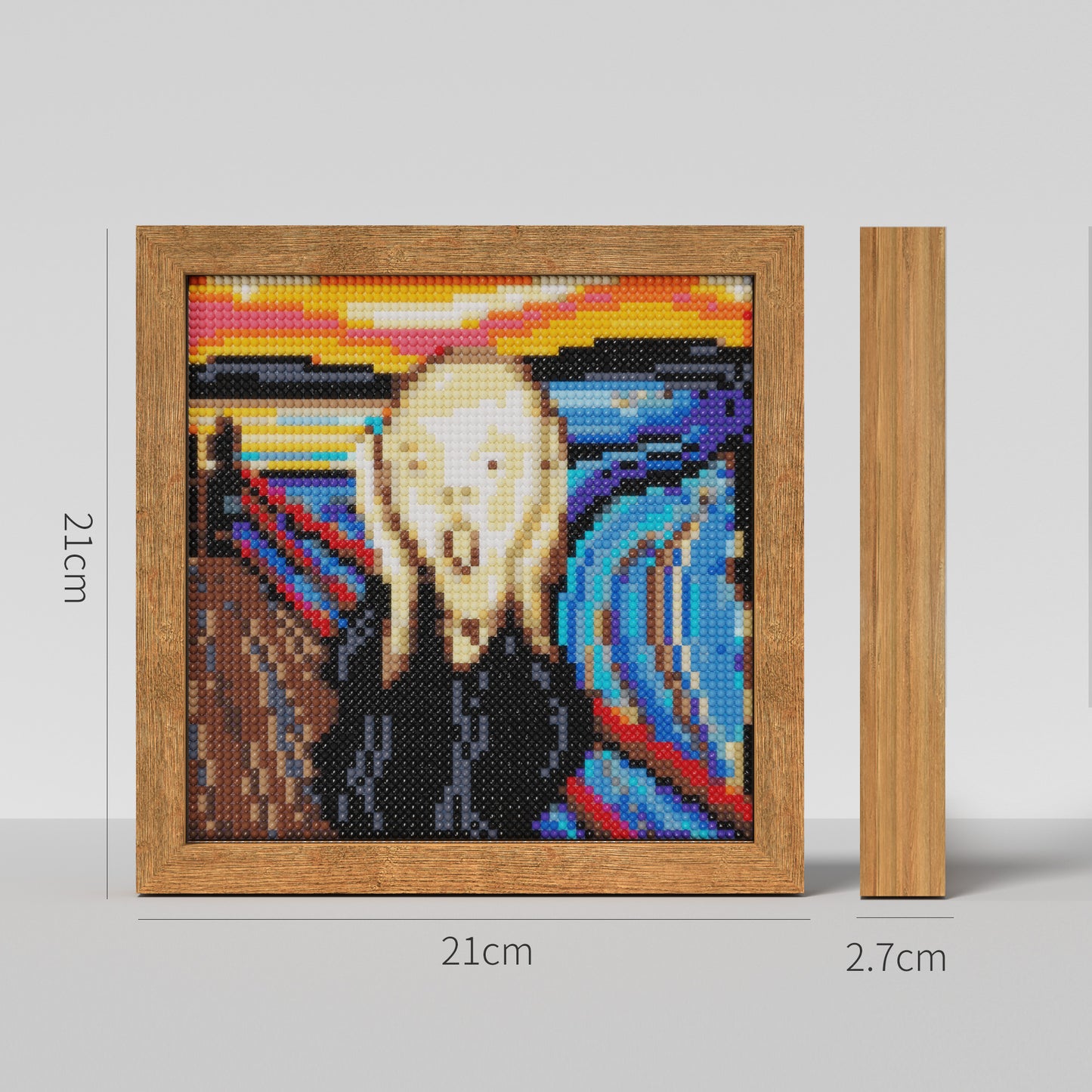 64x64 Pixel "The Scream by Edvard Munch" Diamond Painting Cross Stitch Kit