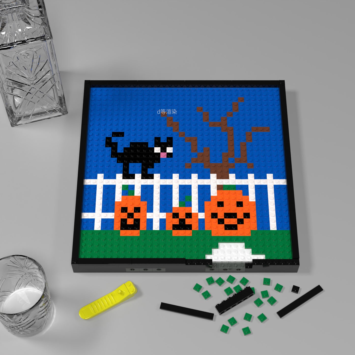 Halloween Building Brick Pixel Art - 32*32 Modular Compatible with Lego