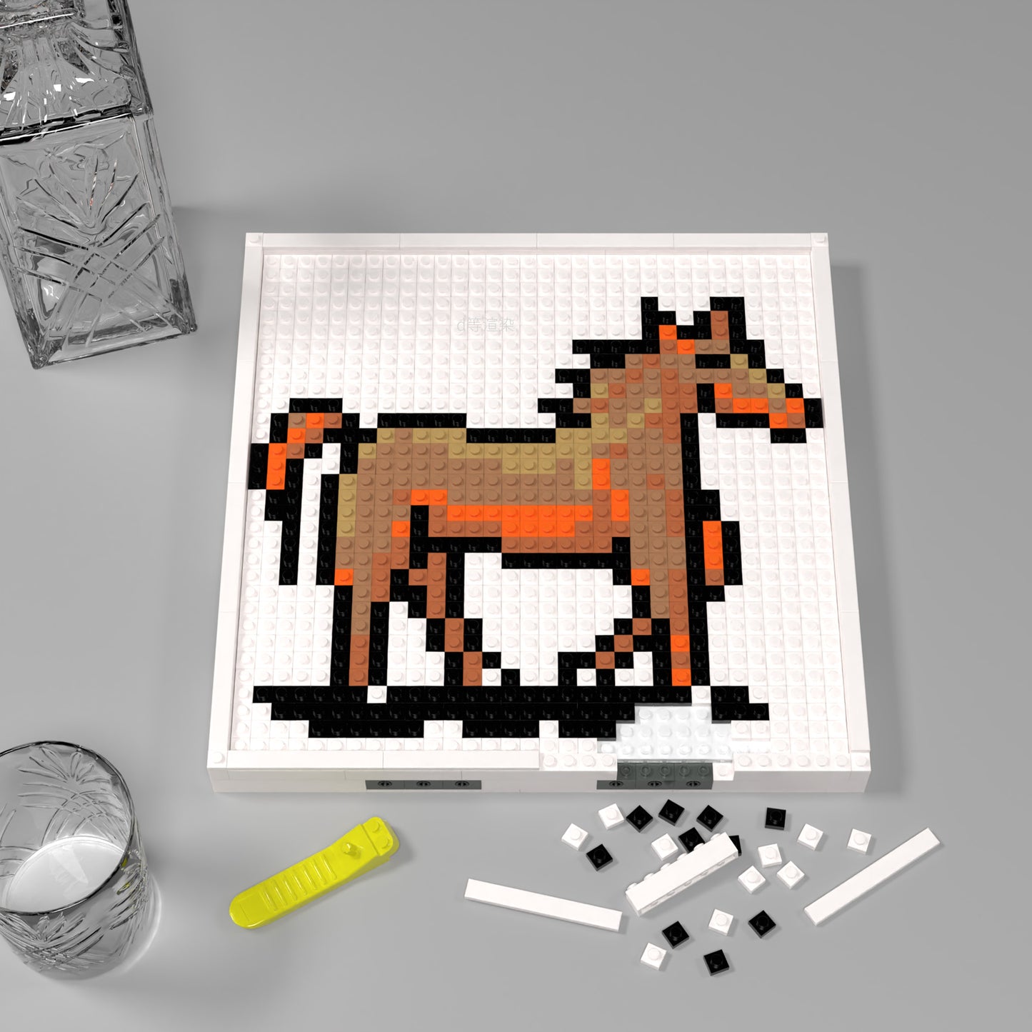 Majestic Horse Building Brick Pixel Art - 32*32 Modular Compatible with Lego