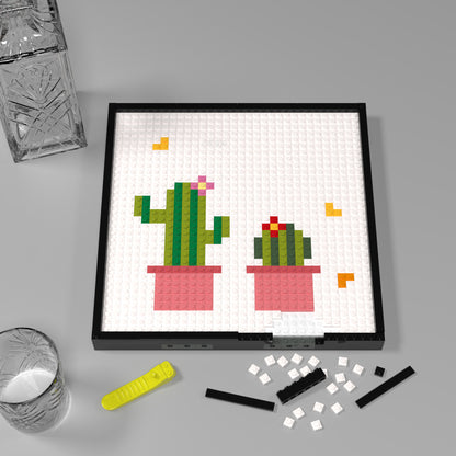 Cactus Building Brick Pixel Art - 32*32 Modular Lego Compatible