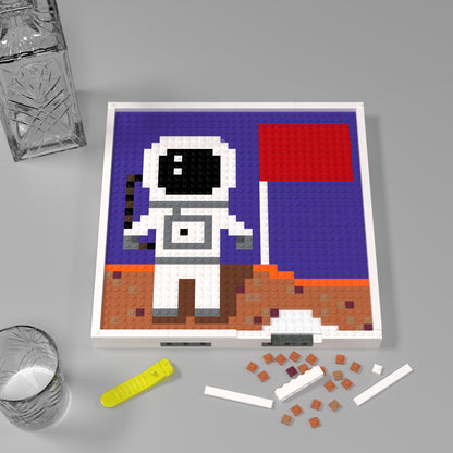 Astronaut On The Moon Building Brick Pixel Art - 32*32 Modular Compatible with Lego