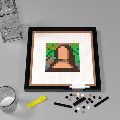 Mona Lisa's Smile Building Brick Pixel Art - 32*32 Modular Compatible with Lego