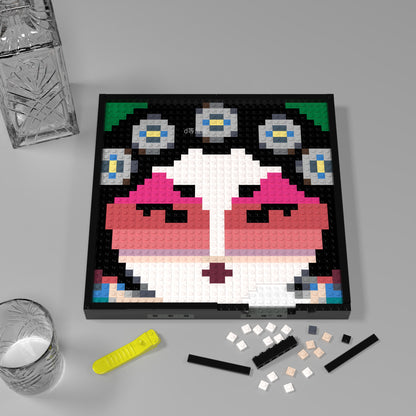 32*32 Compatible Lego Pieces "Face of Peking Opera Dan" Pixel Art