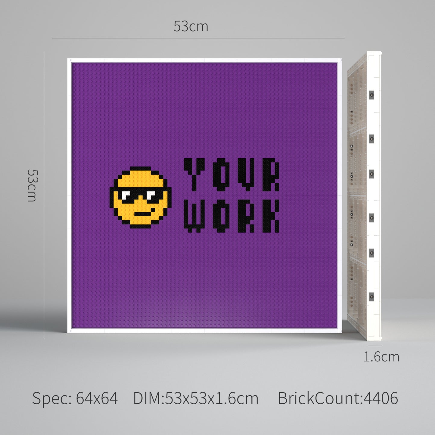 Customize a  64x64 Pixel Building Brick Mosaic Art Kit- We'll Ship Based on Your Design!