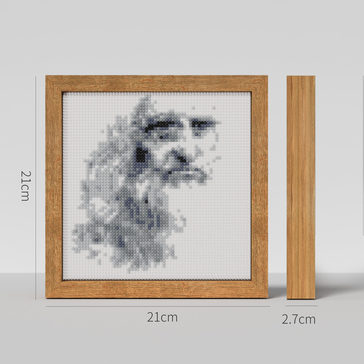 DIY 64x64Pixels "Self Portrait" Diamond Painting Kit - Recreate Leonardo da Vinci's Self Portrait with Diamond Art