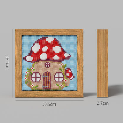 48*48 Dot Handmade Diamond Painting Little Red Mushroom House Customized Home Decor