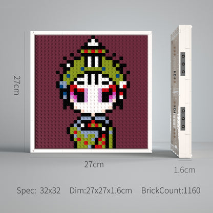 32*32 Compatible Lego Pieces "Dan of Chinese Drama" Pixel Art