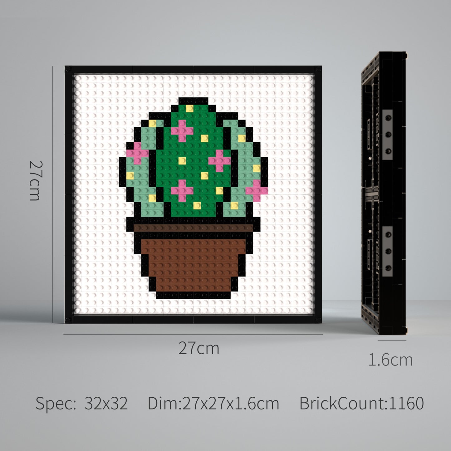 Cactus Ball Building Brick Pixel Art - 32*32 Modular Compatible with Lego