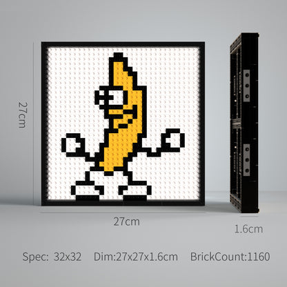 Banana Man DIY Building Brick Pixel Art - 32*32 Compatible with Lego