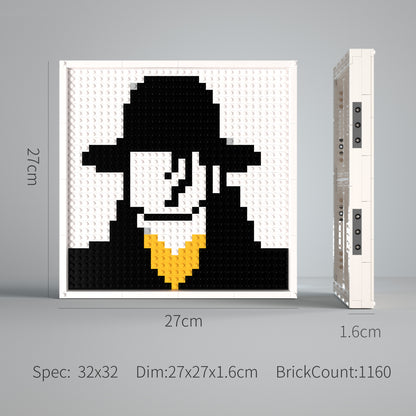 32*32 Compatible Lego Pieces "Abstract Pop Star" Pixel Art