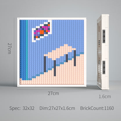 32*32 Compatible Lego Pieces A Corner in the House Pixel Art