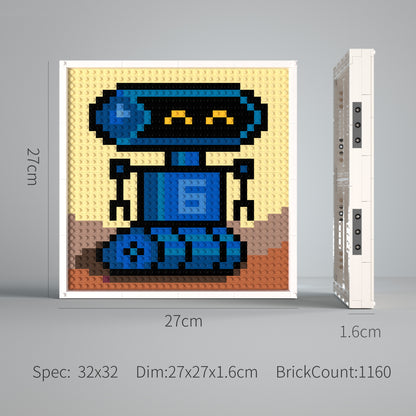 32*32 Compatible Lego Pieces Cartoon Robot Pixel Art