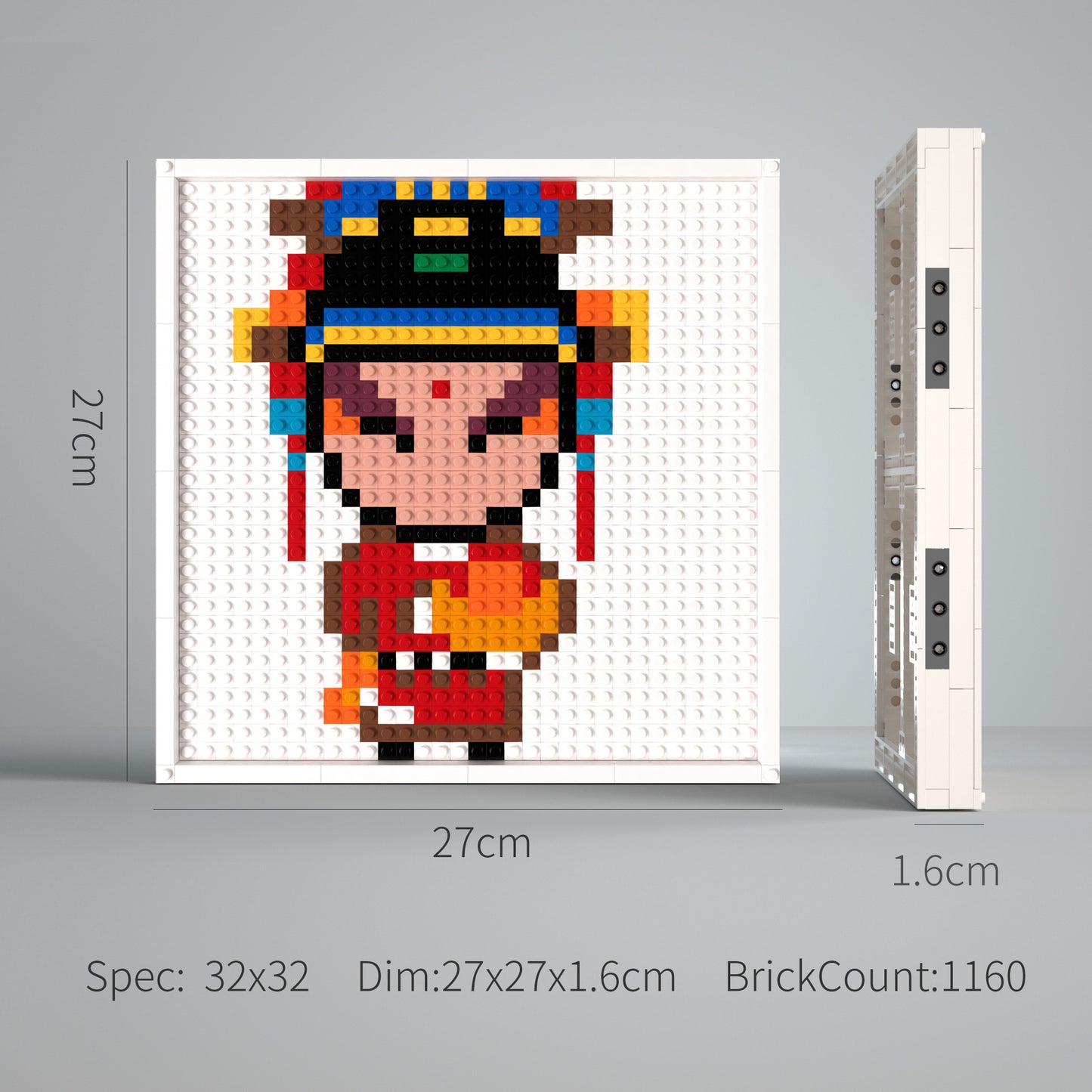 32*32 Compatible Lego Pieces Chinese Opera Character Pixel Art