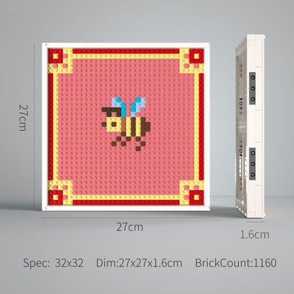 32*32 Compatible Lego Pieces "Bee" Pixel Art