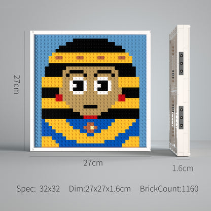 32*32 Compatible Lego Pieces "Egyptian Queen" Pixel Art