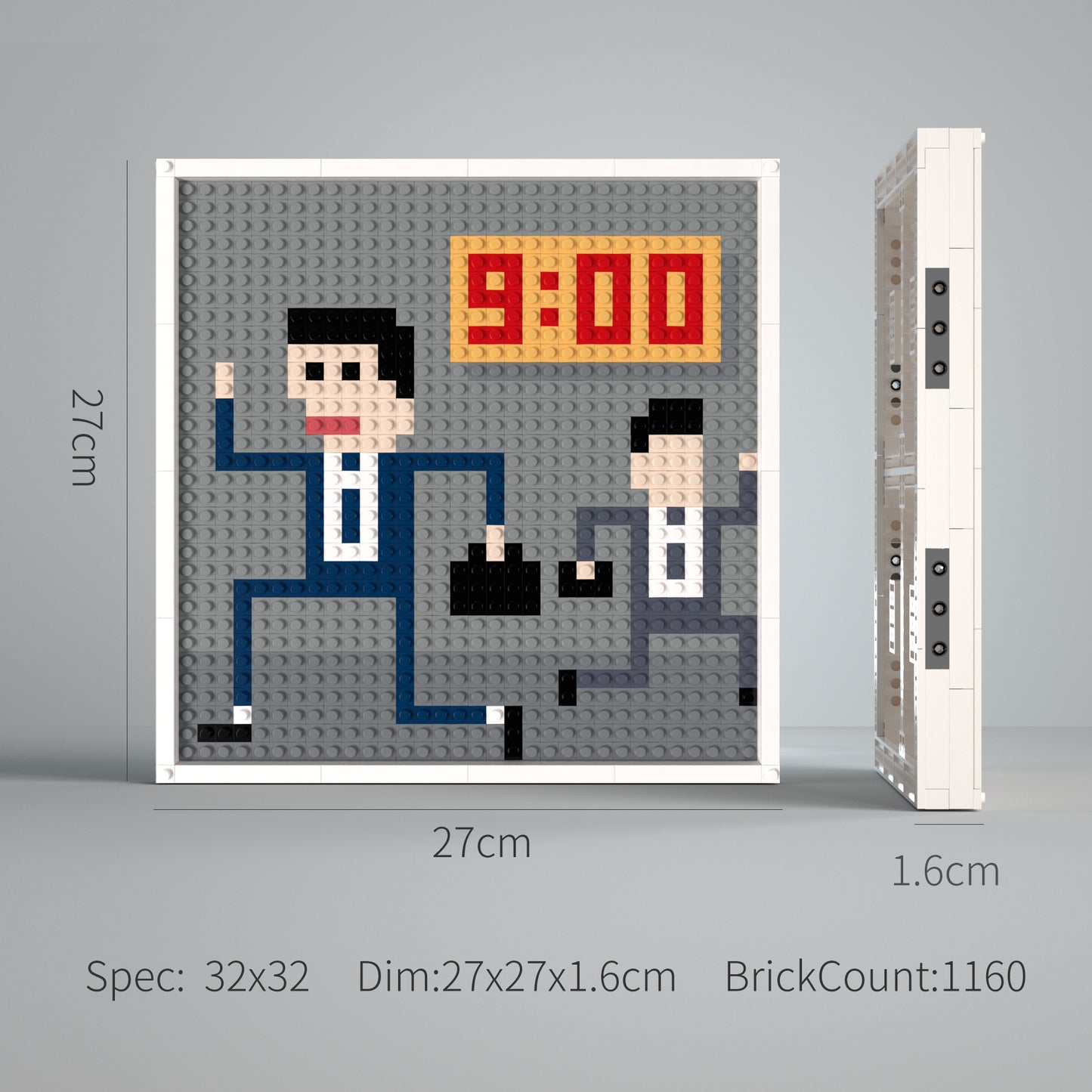 32*32 Compatible Lego Pieces "Simple Style Rushing to Work Scene" Pixel Art