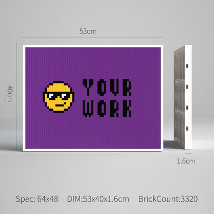 Customize a  64x48 Pixel Building Brick Mosaic Art Kit- We'll Ship Based on Your Design!