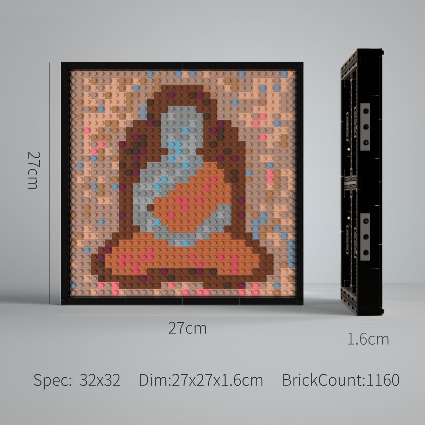 32*32 Compatible Lego Pieces "Dunhuang Yu Ding Buddha" Pixel Art