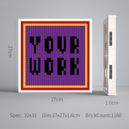 Customize a  32x32 Pixel Building Brick Mosaic Art Kit- We'll Ship Based on Your Design!
