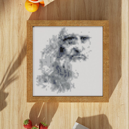 DIY 64x64Pixels "Self Portrait" Diamond Painting Kit - Recreate Leonardo da Vinci's Self Portrait with Diamond Art