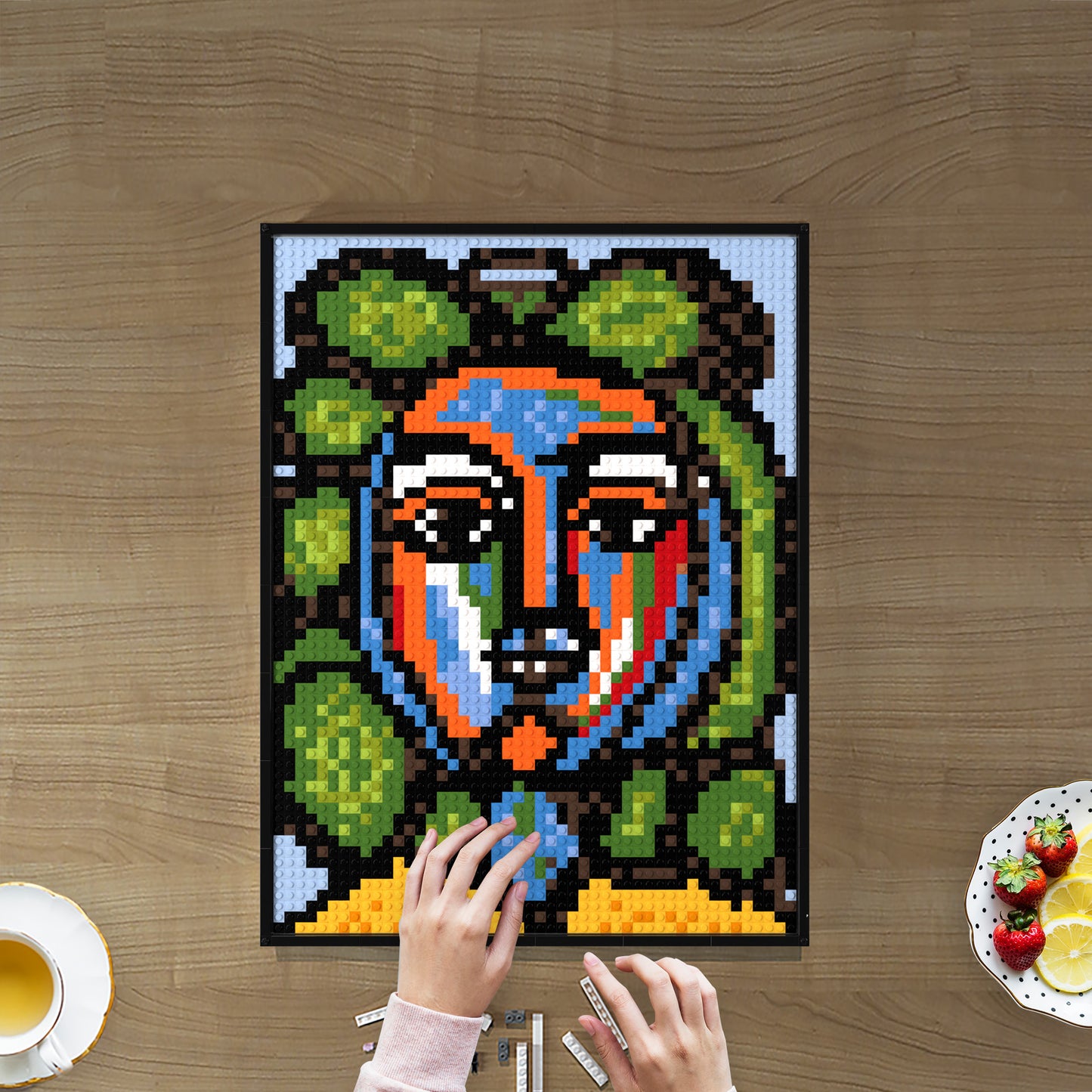 Pablo Picasso's Girl with Green Hair Compatible with Lego DIY Pixel Art Blocks Set with Frame