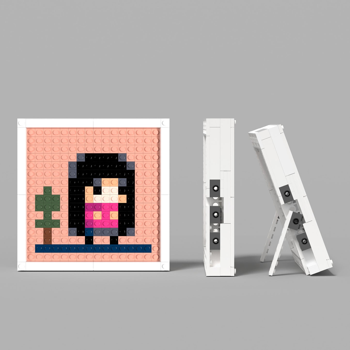 Ultra Low Resolution Girl Compatible Lego Pixel Art DIY Decorative Painting Set