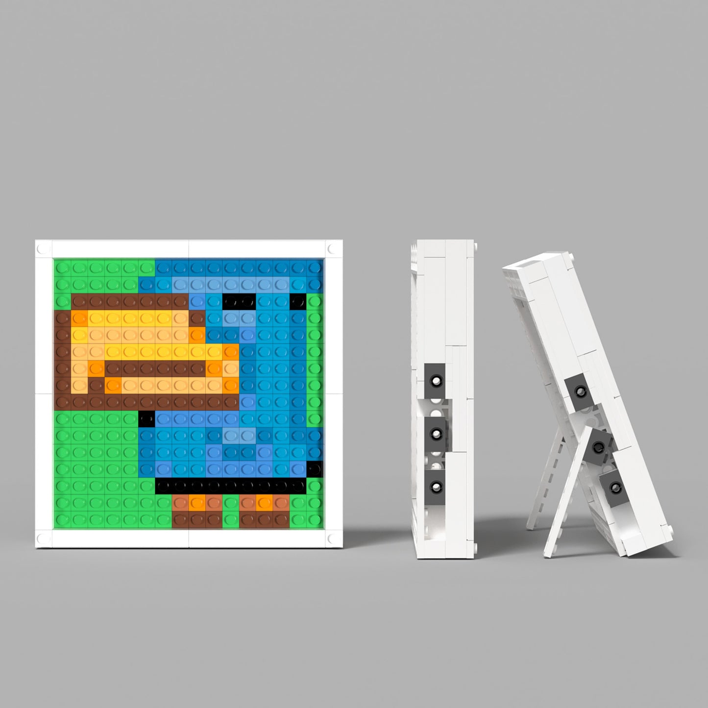 Pixel Art of Pelican Compatible Lego Set - A Minimalist Decoration with Big Beak