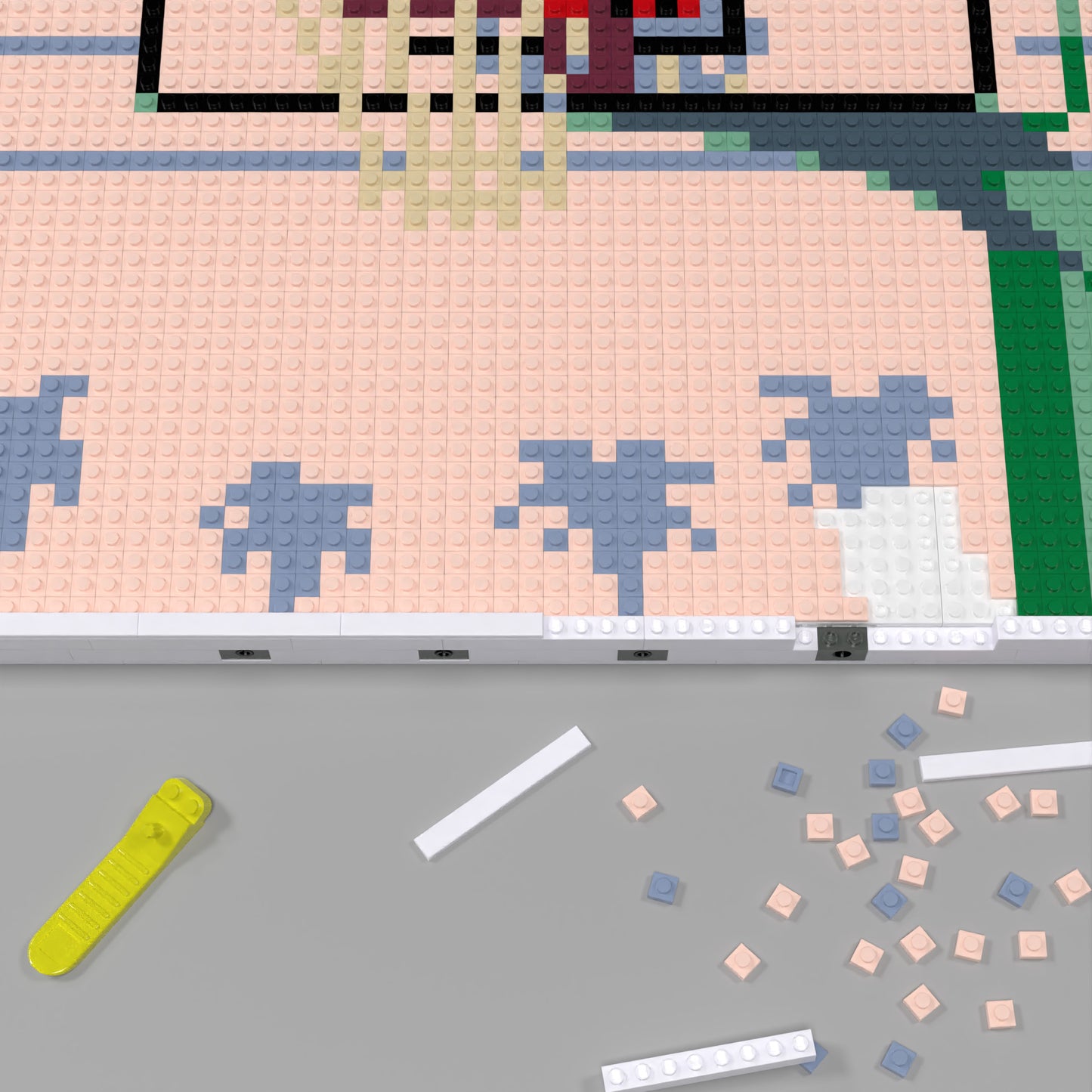 Basketball Frame Compatible LEGO Artwork (64*64 dots, Assembled Frame)