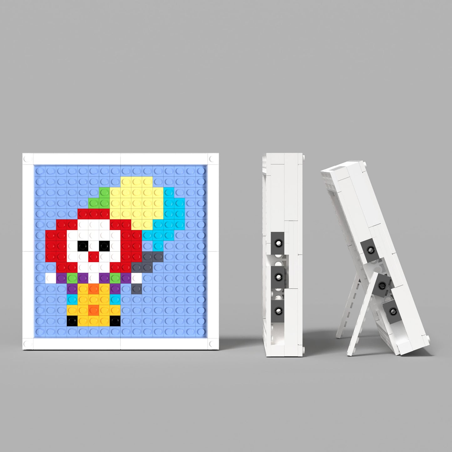 Pixel Art of Clown with Balloon Compatible Lego Set - A Whimsical Decoration to Lighten Up Your Space