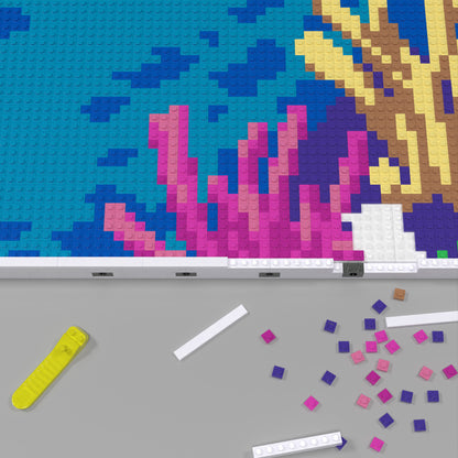 Tropical Fish Compatible LEGO Artwork (64*64 dots, Assembled Frame)
