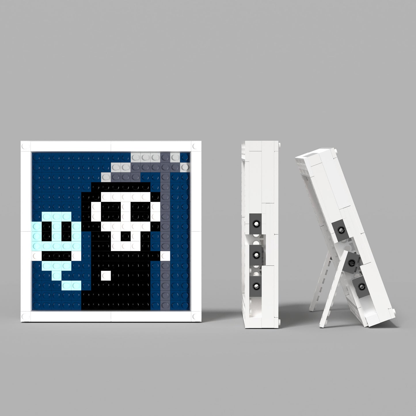 Pixel Art of Two Halloween Ghosts Compatible Lego Set - A Spooky Decoration for Harvest Festival