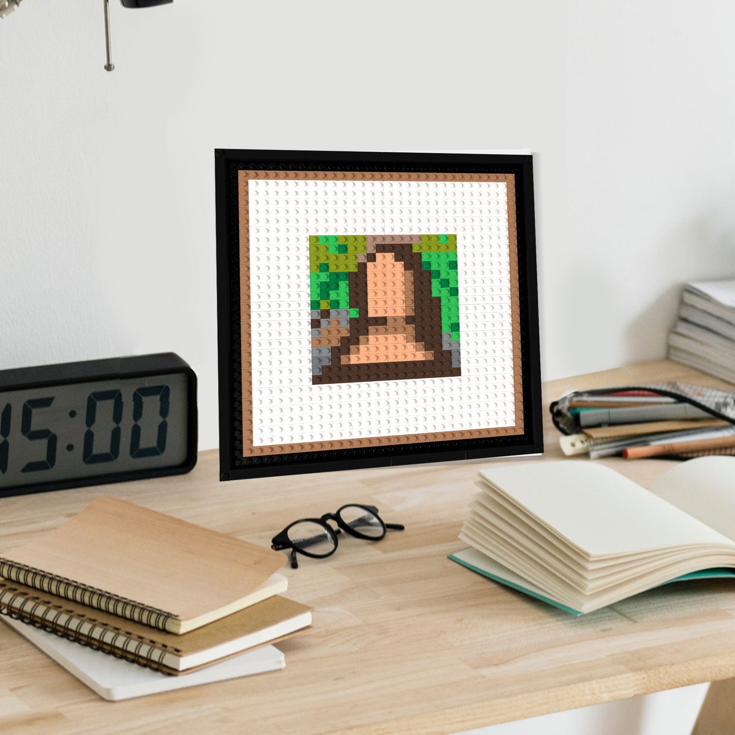 Mona Lisa's Smile Building Brick Pixel Art - 32*32 Modular Compatible with Lego