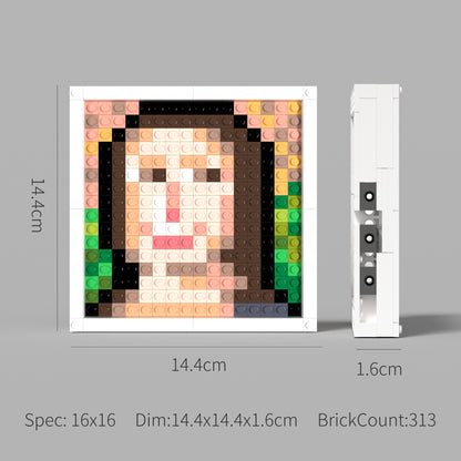 The Smile of Mona Lisa Compatible Lego Pixel Art DIY Decorative Painting Set