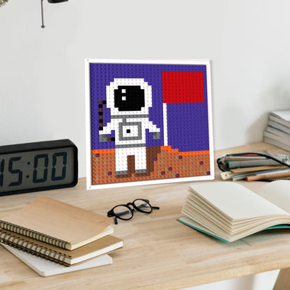 Astronaut On The Moon Building Brick Pixel Art - 32*32 Modular Compatible with Lego