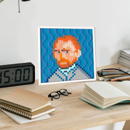 Vincent van Gogh Self Portrait Building Brick Pixel Art - 32*32 Modular Compatible with Lego